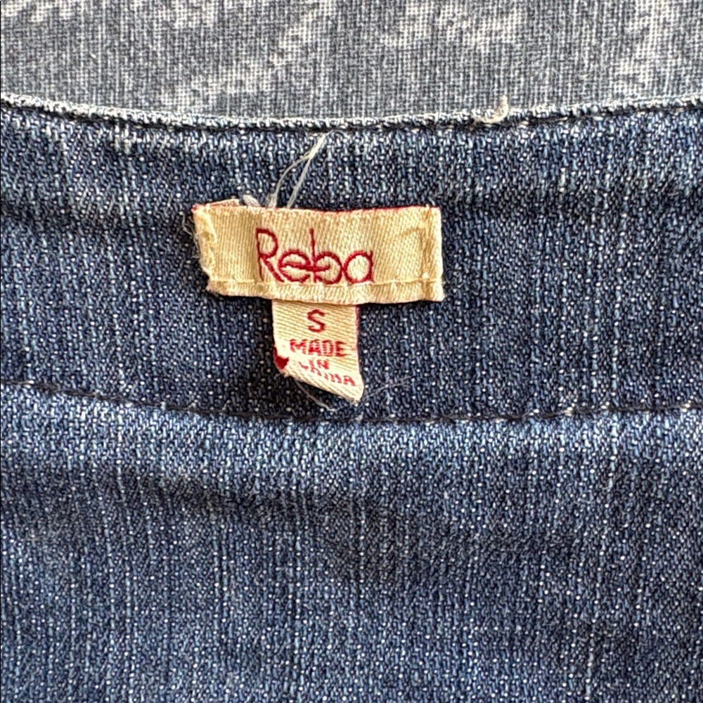 Reba Embroidered Blue Denim Jacket size S - Picture 7 of 9
